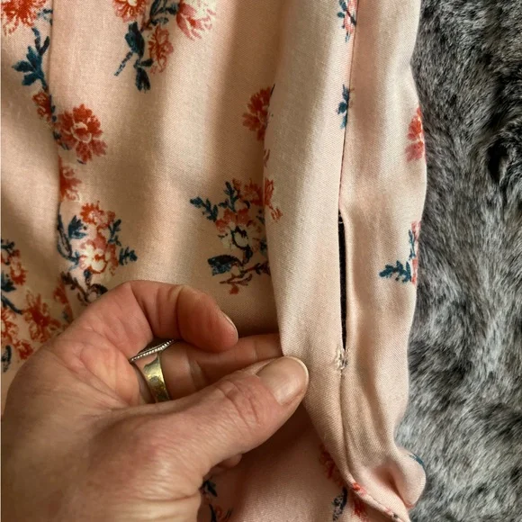 Charlotte Russe Pink Burgundy Floral Maxi Skirt Rayon Boho XL Extra Large GUC - Picture 7 of 15